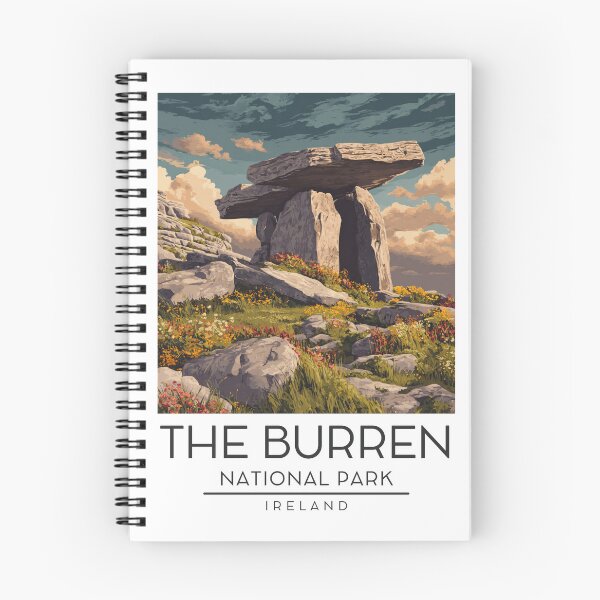 Artikelvorschau, Eine Vintage-Illustration des Burren-Nationalparks - Irland entworfen und verkauft von GoodOldVintage.