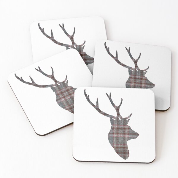 Item preview, Stag in Red and Grey Tartan designed and sold by Murph's Images.