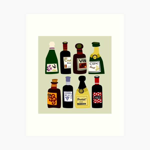 Item preview, Wine Bottles designed and sold by Sonia Pascual Izquierdo.