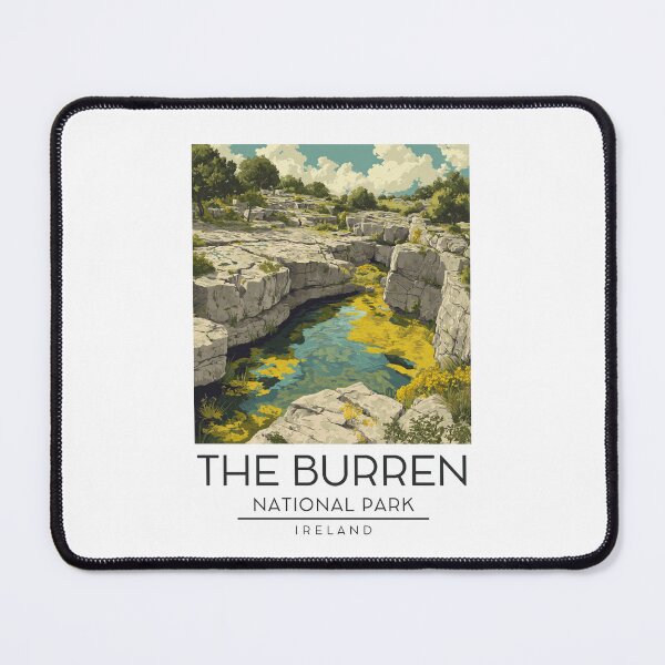 Item preview, A Vintage Illustration of The Burren National Park - Ireland  designed and sold by GoodOldVintage.