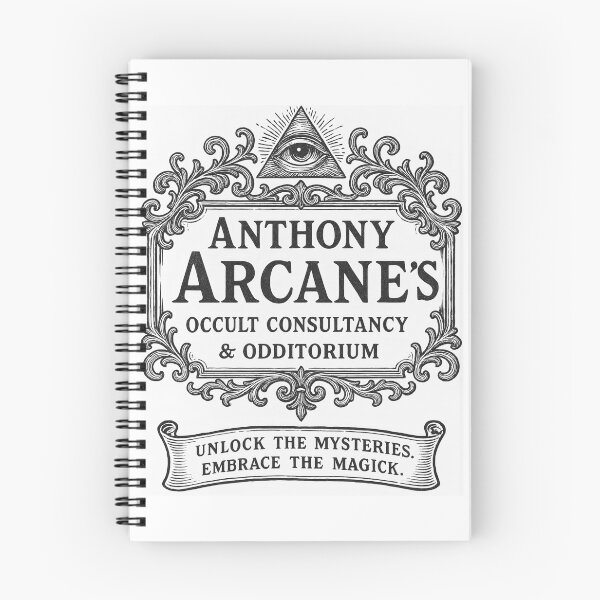 Item preview, Anthony Arcane's Occult Consultancy & Odditorium logo (Black print) designed and sold by Tony Bondioli - Art & Design.