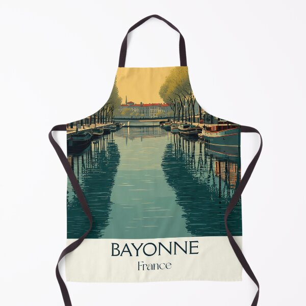 Item preview, Bayonne France Travel Poster – Vintage Scenic River City Artwork designed and sold by TuncGK.