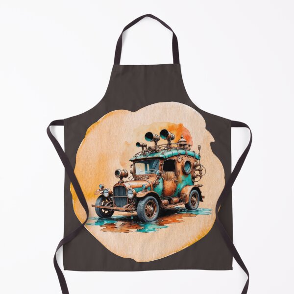 Item preview, Steampunk Watercolor Vintage Car Illustration designed and sold by sneidere9dace.