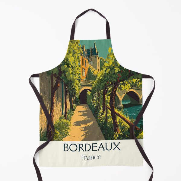 Item preview, Bordeaux Vintage Poster – Forest Pathway in the Wine Capital designed and sold by TuncGK.