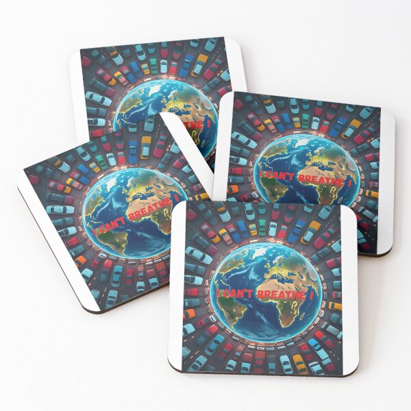 Item preview, I Can’t Breathe – Earth Surrounded by Cars designed and sold by sniffpad.