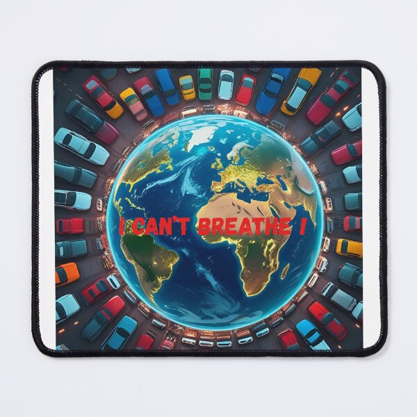 Item preview, I Can’t Breathe – Earth Surrounded by Cars designed and sold by sniffpad.