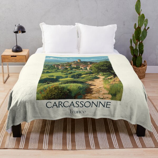 Item preview, Carcassonne France Poster – Vintage Medieval Fortress City Art designed and sold by TuncGK.