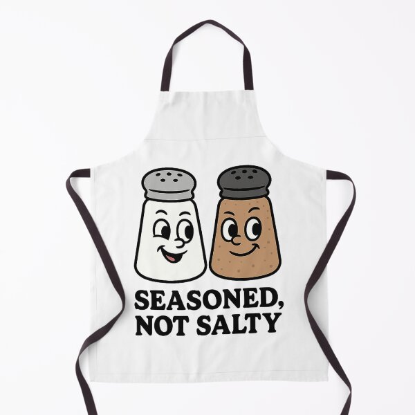 Item preview, Seasoned, Not Salty – Funny Salt & Pepper Duo designed and sold by IQTribe.