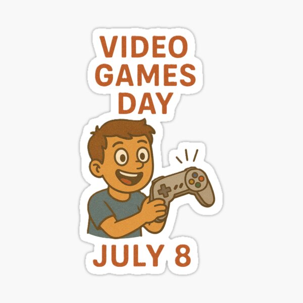 Item preview, National Video Games Day July 8th designed and sold by JDAShirts.