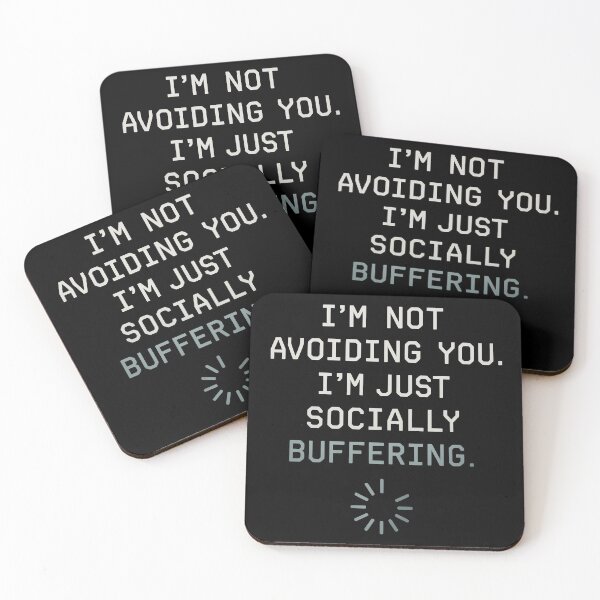 Item preview, Socially Buffering T-Shirt – Funny Introvert Tech Quote Design designed and sold by TeeTimeTreasure.