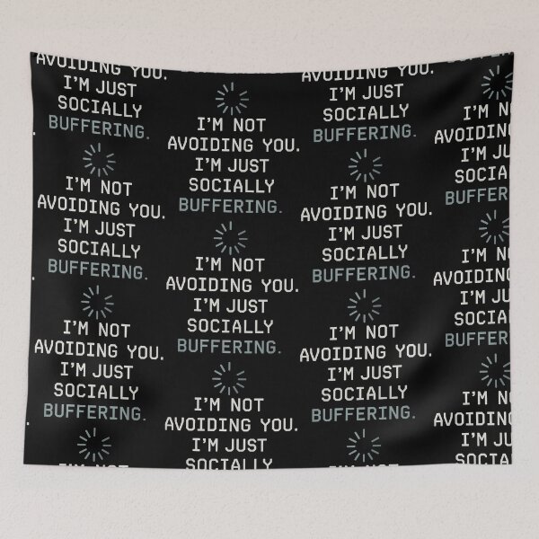 Item preview, Socially Buffering T-Shirt – Funny Introvert Tech Quote Design designed and sold by TeeTimeTreasure.