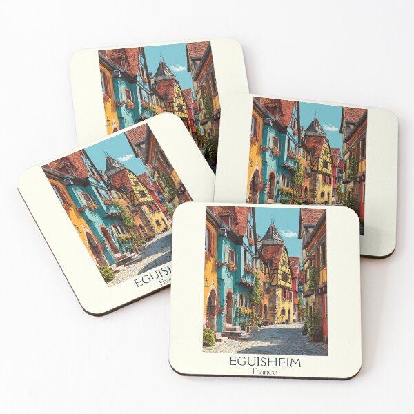 Item preview, Eguisheim France Poster – Vintage Alsace Wine Village Artwork designed and sold by TuncGK.