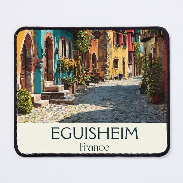Item preview, Eguisheim France Poster – Vintage Alsace Wine Village Artwork designed and sold by TuncGK.