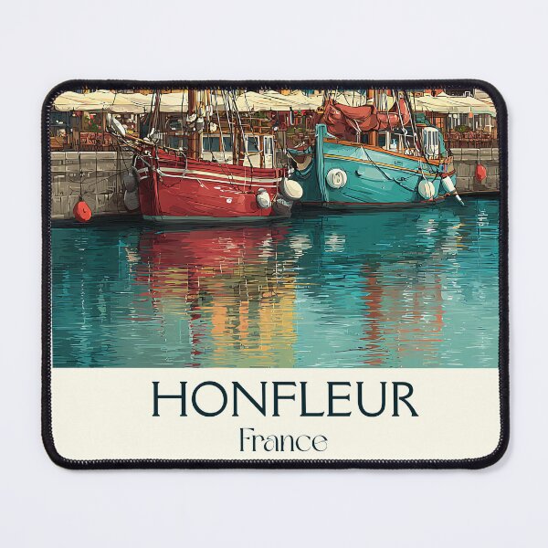 Item preview, Honfleur France Poster – Vintage Port Town Travel Art designed and sold by TuncGK.