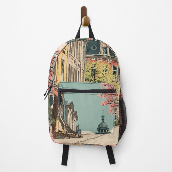 Item preview, Metz France Poster – Vintage Blossom City Scene Travel Art designed and sold by TuncGK.