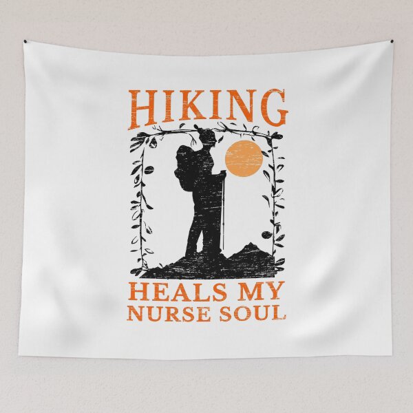 Item preview, Hiking Heals My Nurse Soul Funny Hiking Nurse Gift designed and sold by Dmetalx Art Apparel.