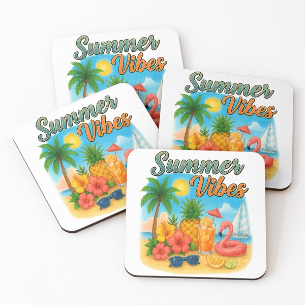 Artikelvorschau, Tropische Sommerstimmung Strandszene Illustration entworfen und verkauft von ArtbyCrystal.