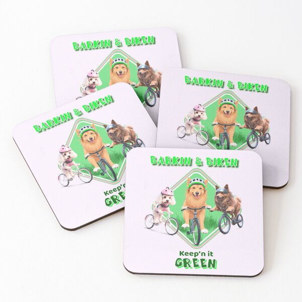 Item preview, Barkin and Bikin Keep’n It Green designed and sold by ArtRoyal13.