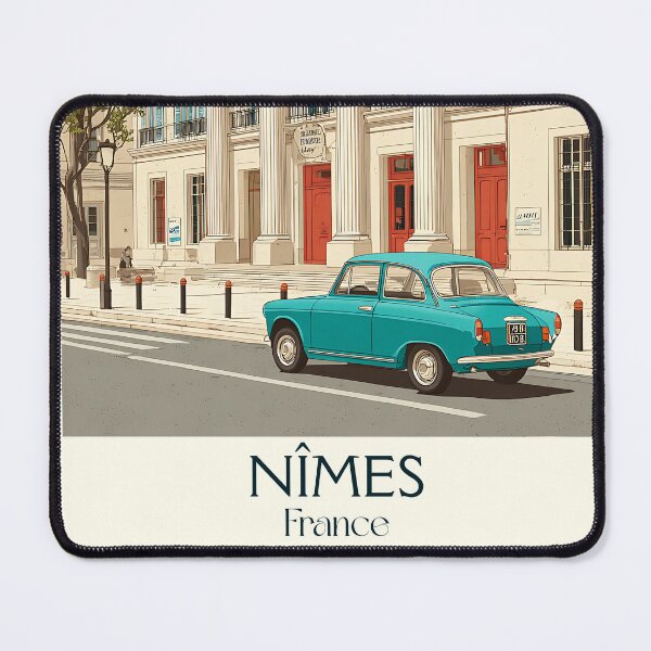 Item preview, Nîmes France Poster – Vintage Roman Heritage Travel Art designed and sold by TuncGK.