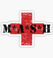 Mash TV Show 80s 1980s Army 4077 Distressed Faded Vintage Sticker