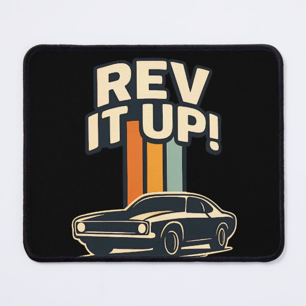 Item preview, REV IT UP! – Retro Race Vibes designed and sold by PosterFuel.