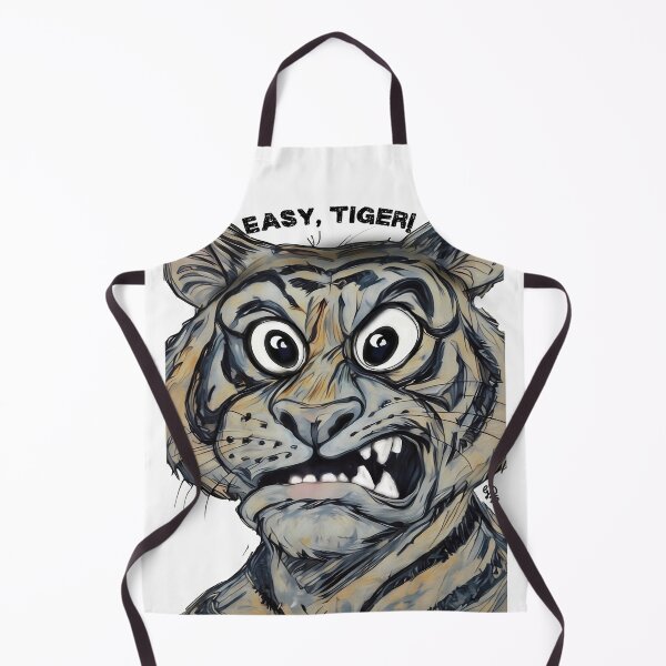 Item preview, Easy, Tiger! Funny Tiger Caricature With Big Eyes designed and sold by gleefulme.