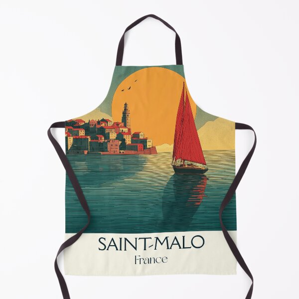 Item preview, Saint-Malo France Poster – Vintage Coastal Fortress Travel Art designed and sold by TuncGK.