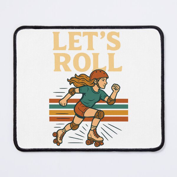 Item preview, Let’s Roll Retro Female Skater Vintage designed and sold by k3rstman1.