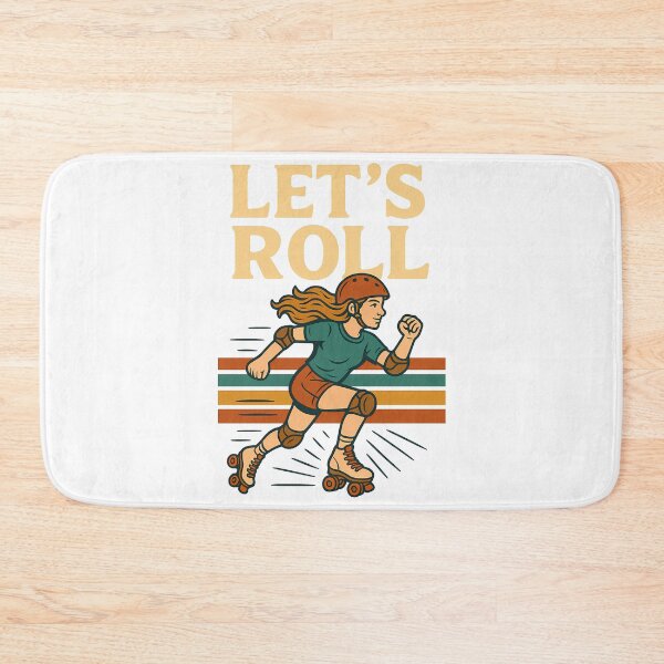 Item preview, Let’s Roll Retro Female Skater Vintage designed and sold by k3rstman1.