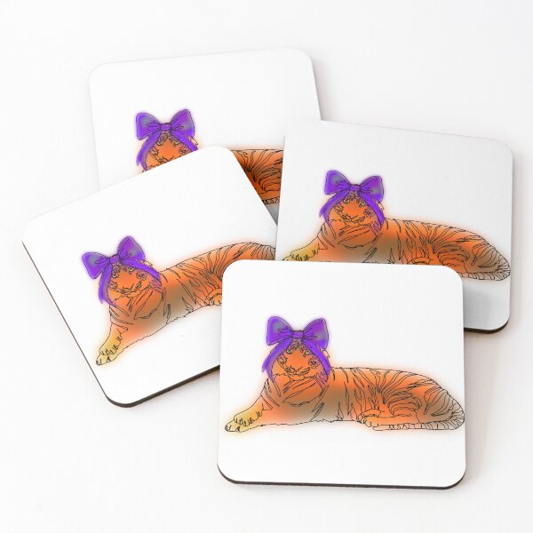 Item preview, Maple the Tiger the with Giant Purple Bow – animalzinhats designed and sold by Ashley’sAnimalz.