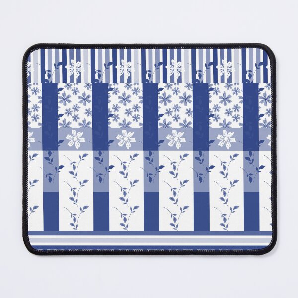 Item preview, Blue and White Floral Patch Seamless Repeat designed and sold by Sharon Schwalbe.
