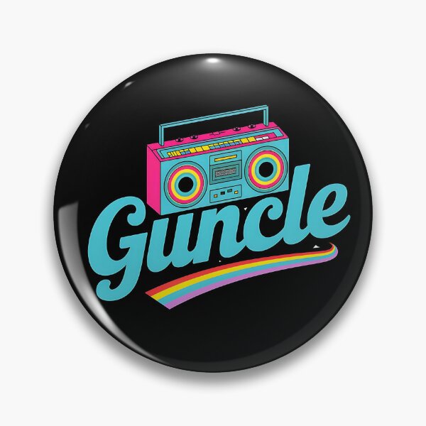 Item preview, Retro Guncle Design with Boombox and Rainbow designed and sold by Bliss Find And Design.