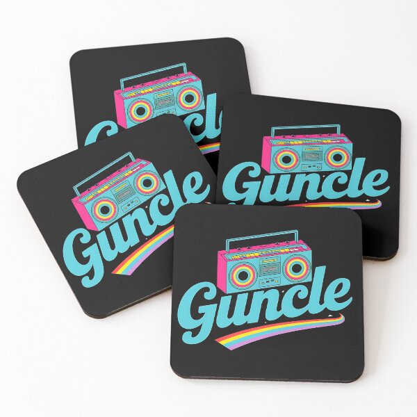 Item preview, Retro Guncle Design with Boombox and Rainbow designed and sold by Bliss Find And Design.