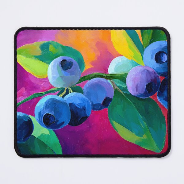 Item preview, Blueberry Delight - Vibrant Blues and Greens with Bold Multicolored Artistic Energy designed and sold by OlfactoART Studio.