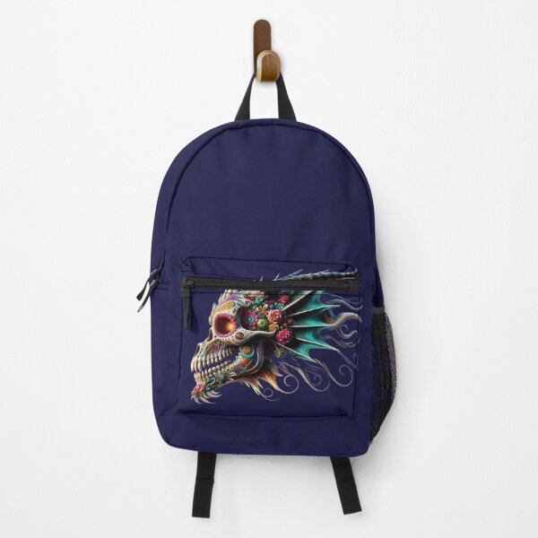 Item preview, Ornate Floral Dragon Sugarskull designed and sold by AM-Storefront.