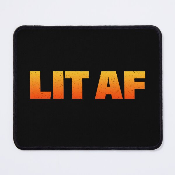 Item preview, Lit Af in Hot Orange Bold designed and sold by Memes N Lore .
