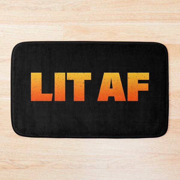 Item preview, Lit Af in Hot Orange Bold designed and sold by Memes N Lore .