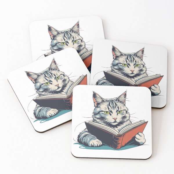Item preview, Bookworm Cat - Reading Kitty T-Shirt designed and sold by Brain shot.
