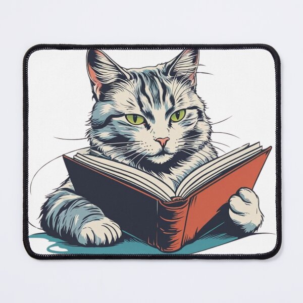 Item preview, Bookworm Cat - Reading Kitty T-Shirt designed and sold by Brain shot.