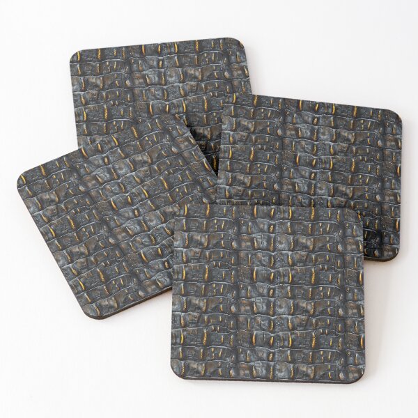 Item preview, Luxurious Black Crocodile or Alligator Skin with Gold Highlights designed and sold by NTGUILTY.