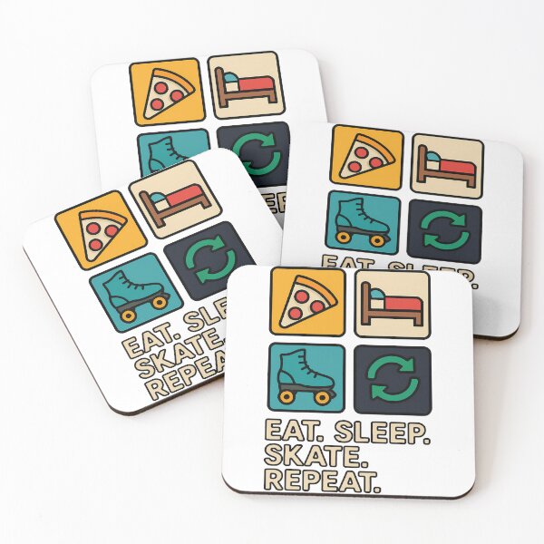 Item preview, Eat Sleep Skate Repeat Minimalist Roller Skating designed and sold by k3rstman1.