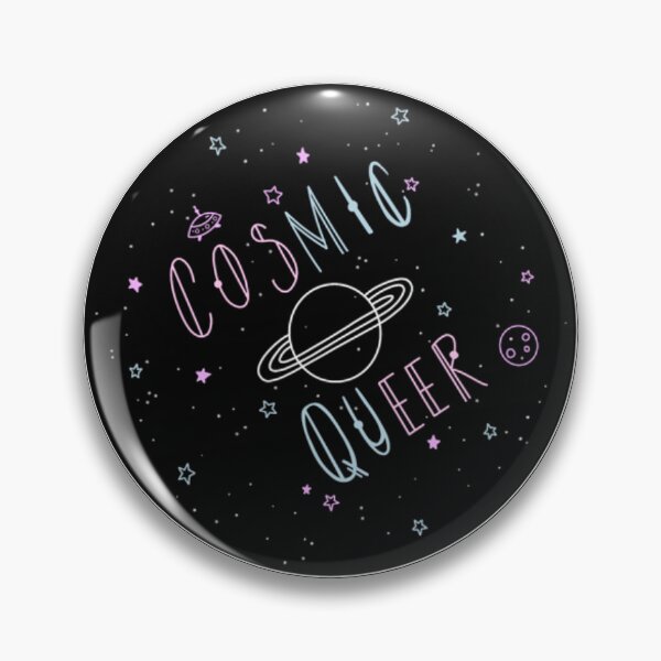 Item preview, Cosmic Queer Pin Button designed and sold by MentallyGhost.