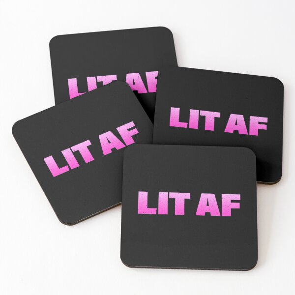Item preview, Lit Af in Pink Bold designed and sold by Memes N Lore .