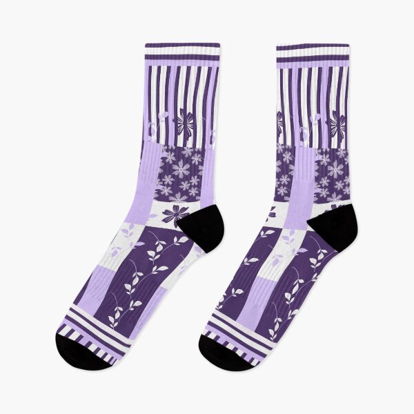Item preview, Patterned Purple Floral Stripes Seamless Repeat designed and sold by Sharon Schwalbe.