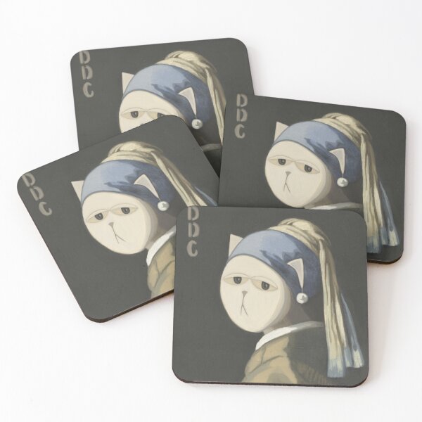 Item preview, Kitty with a pearl earring by Johannes Vermeowr designed and sold by The DayDreamer Cats .