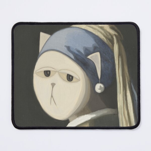 Item preview, Kitty with a pearl earring by Johannes Vermeowr designed and sold by The DayDreamer Cats .