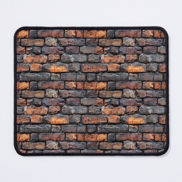 Item preview, Rustic Distressed Brick Wall with Dark and Orange Tones designed and sold by NTGUILTY.