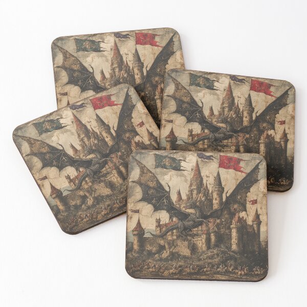 Item preview, Medieval Dragon Art designed and sold by TheDarkWardrobe.