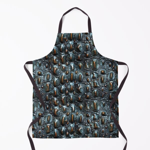 Item preview, Luxurious Black Alligator Skin with Orange and Blue Iridescence designed and sold by NTGUILTY.