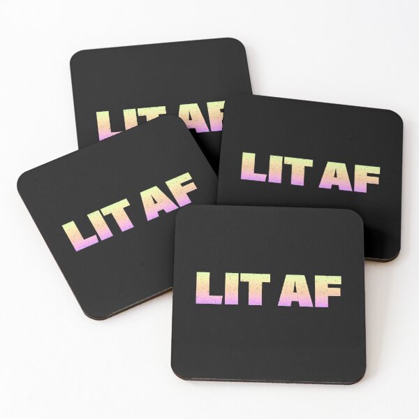 Item preview, Lit Af in Neon Gradient Bold designed and sold by Memes N Lore .